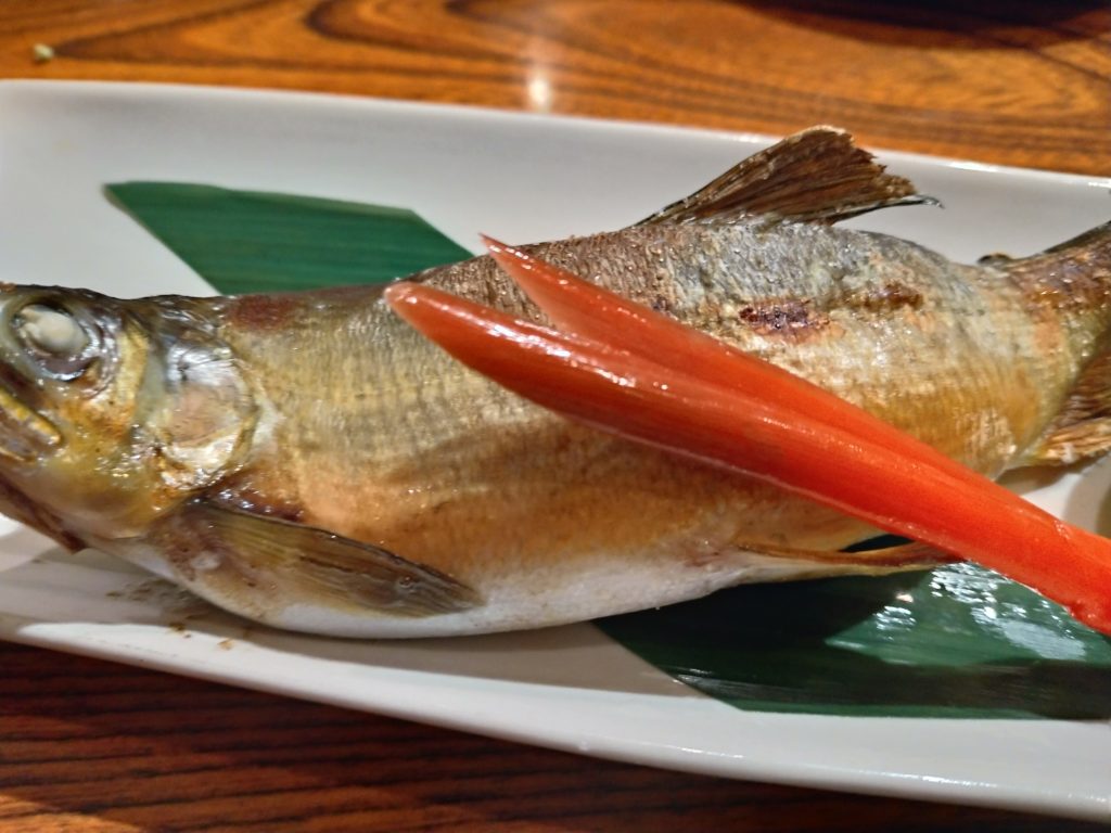 子持ち鮎の塩焼き